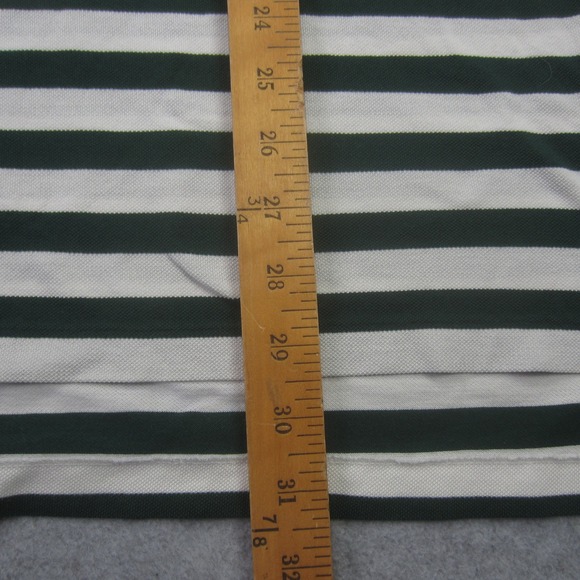 Ralph Lauren Polo Golf Shirt Mens XXL Green Striped Long Sleeve Rugby Preppy - Picture 9 of 12